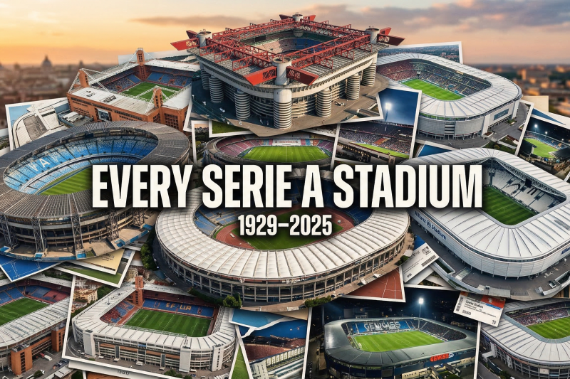 Every Stadium to Ever Host a Serie A Game (1929-Today)
